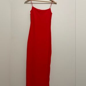 Zara Vibrant Red Strapless Dress - Size S